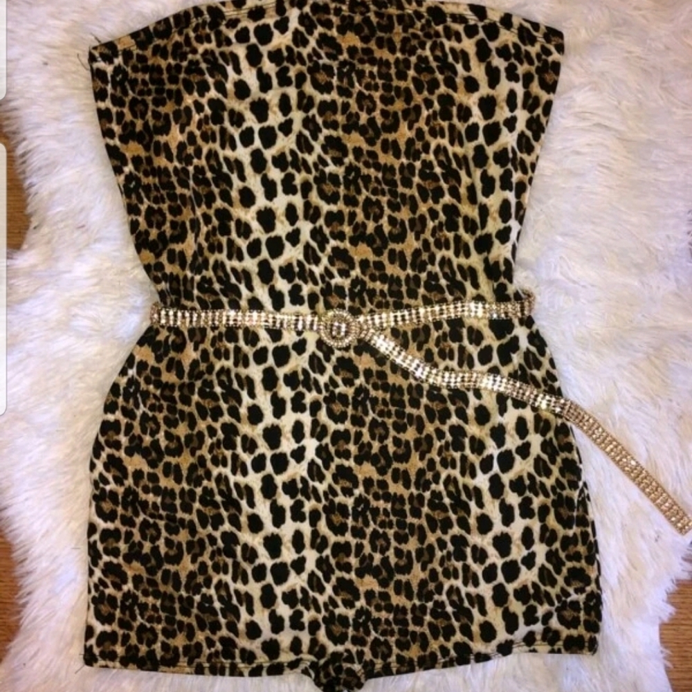 Brand new Leopard print romper